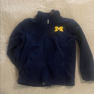 Kids Michigan Navy Blue Fleece Jacket